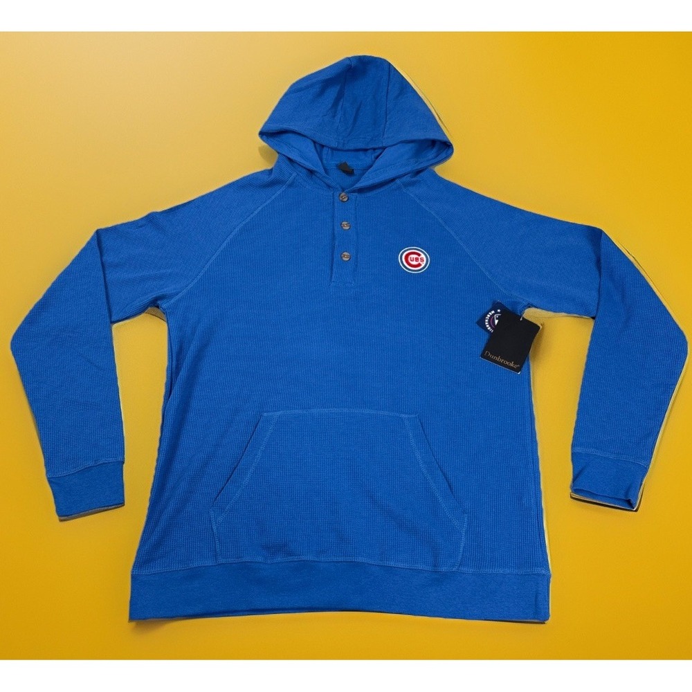 Men's M Dunbrooke Chicago Cubs Royal Montana Lightweight Raglan Pullover Hoodie